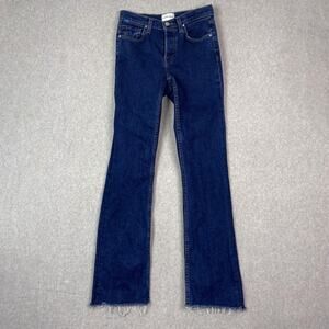 Cotton Citizen Womens 26 Cindy Jean Blue Stretch Denim Button Fly